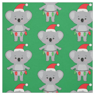 Koala in Santa Hat en Decoratie met Kerstmis Stof
