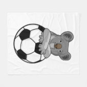 Koala in Soccer Sports Fleece Deken (Voorkant (Horizontaal))