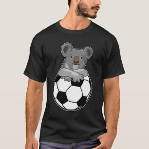Koala in Soccer Sports T-shirt