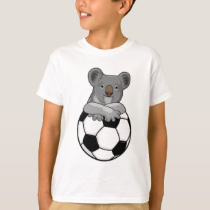 Koala in Soccer Sports T-shirt