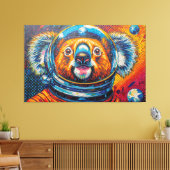 KOALA IN SPACE-6 CANVAS AFDRUK (Insitu (Woonkamer))