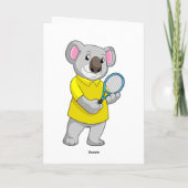Koala in Tennis met Tennis racket Kaart (Achterkant)