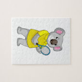 Koala in Tennis met Tennis racket Legpuzzel (Horizontaal)