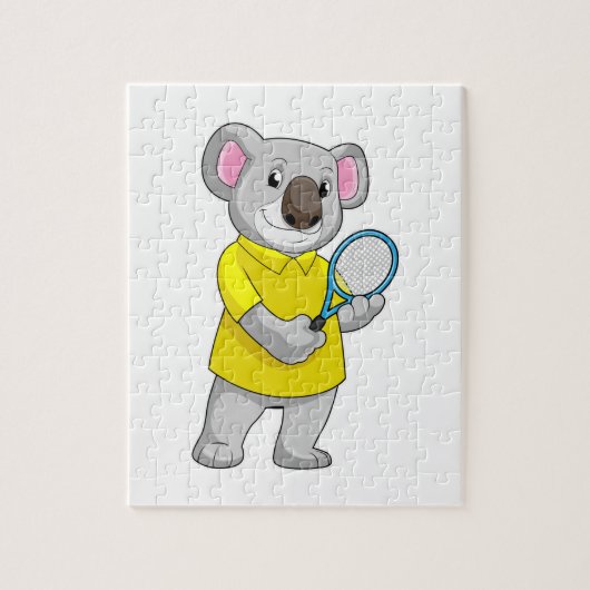 Koala in Tennis met Tennis racket Legpuzzel (Verticaal)