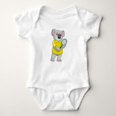 Koala in Tennis met Tennis racket Romper (Voorkant)