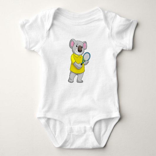 Koala in Tennis met Tennis racket Romper (Voorkant)