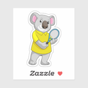 Koala in Tennis met Tennis racket Sticker