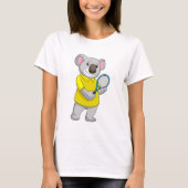 Koala in Tennis met Tennis racket T-shirt (Voorkant)