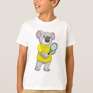 Koala in Tennis met Tennis racket T-shirt