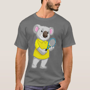 Koala in Tennis met Tennis racket T-shirt
