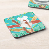 Koala in Tree Original Abstract Art Bier Onderzetter (Linkerzijde)