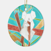 Koala in Tree Original Abstract Art Keramisch Ornament (Links)