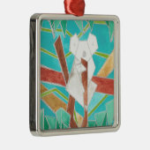 Koala in Tree Original Abstract Art Metalen Ornament (Rechts)