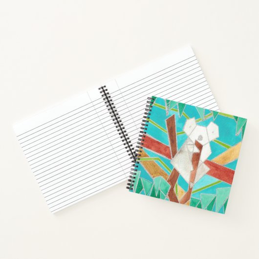 Koala in Tree Original Abstract Art Notitieboek (Binnen)