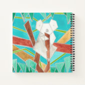 Koala in Tree Original Abstract Art Notitieboek (Achterkant)