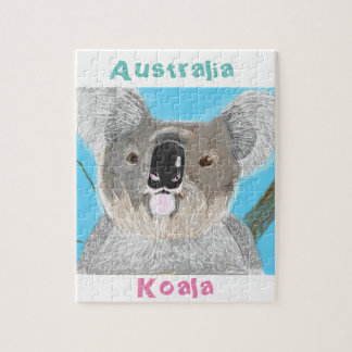Koala jigzaag - met de hand getekend legpuzzel