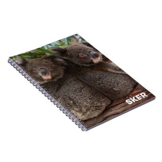 Koala Joeys violette en verkruimelde notitieboek (Rechterzijde)
