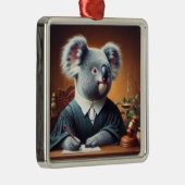 Koala Judge Metalen Ornament (Rechts)
