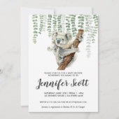Koala Jungle Baby Shower Uitnodiging (Voorkant)
