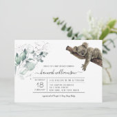 Koala Jungle Baby Shower Uitnodiging (Staand voorkant)