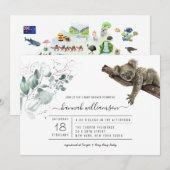 Koala Jungle Baby Shower Uitnodiging (Voorkant / Achterkant)