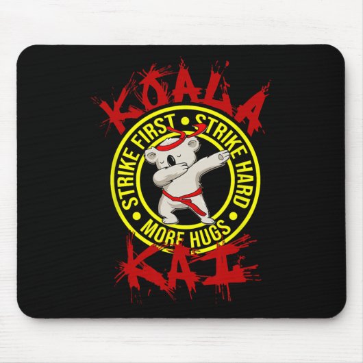Koala Kai Grappige Karate Ninja Dojo Koala Knuffel Muismat (Voorkant)