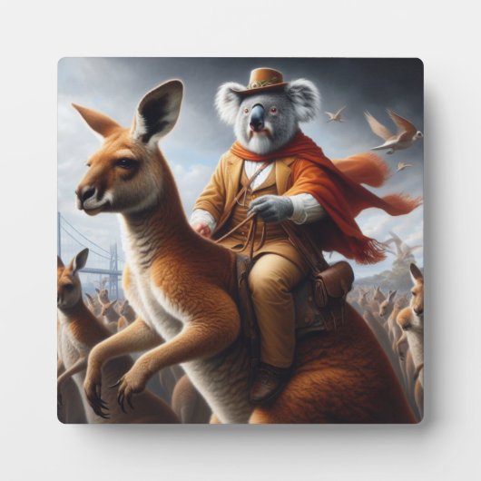 Koala Kangaroo Rider Fotoplaat (Voorkant)