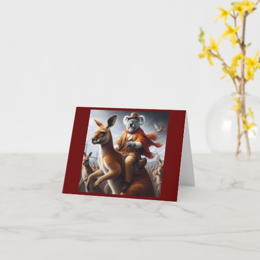 Koala Kangaroo Rider Kaart (Gele Bloem)