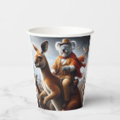 Koala Kangaroo Rider Papieren Bekers (Achterkant)
