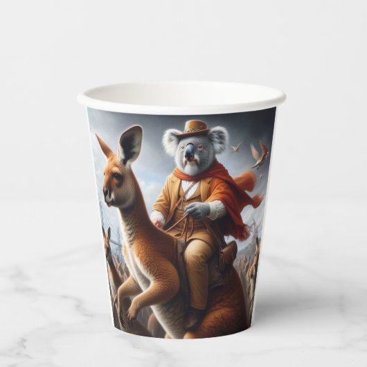 Koala Kangaroo Rider Papieren Bekers (Voorkant)
