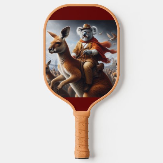 Koala Kangaroo Rider Pickleball Paddle (Voorkant)