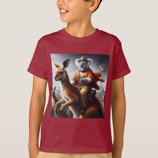 Koala Kangaroo Rider T-shirt (Voorkant)