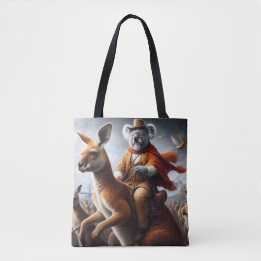 Koala Kangaroo Rider Tote Bag (Voorkant)