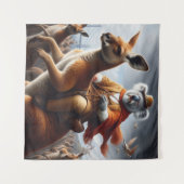 Koala Kangaroo Rider Wandkleed (Voorkant (horizontaal))