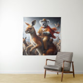 Koala Kangaroo Rider Wandkleed (In situ)