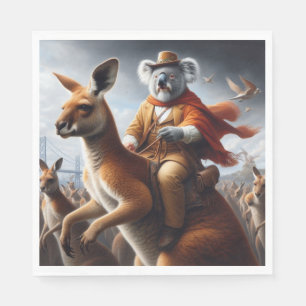 Koala Kangoeroe Ruiter Servet