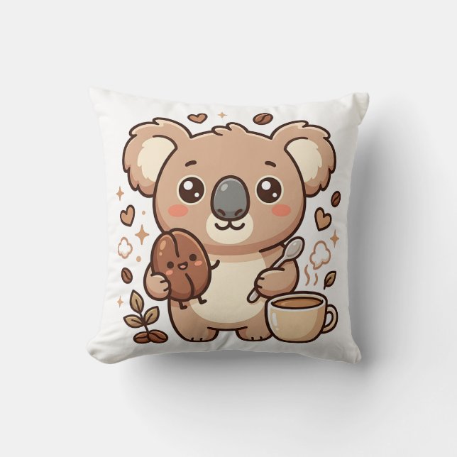 Koala Kawaii Kussenhoes Kussen (Voorkant)