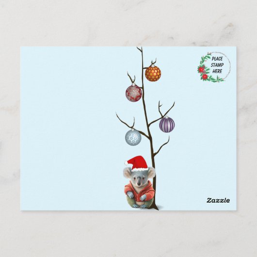 Koala Kerst Briefkaart (Achterkant)