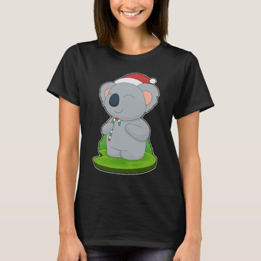 Koala Kerst Candy Cane T-shirt (Voorkant)