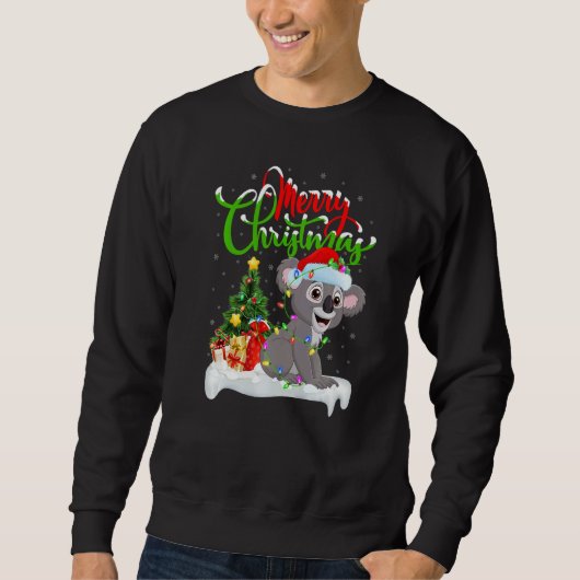 Koala Kerst Decoraties Kerstman Koala Kerstmis Trui (Voorkant)