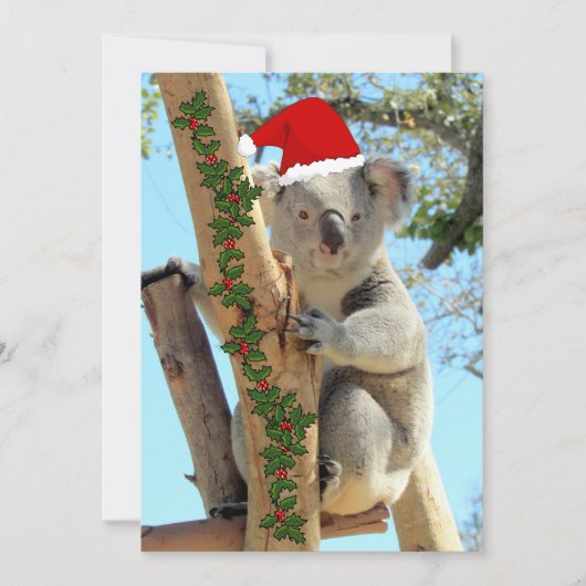 Koala Kerst Flat Kaart (Voorkant)