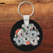 Koala kerstboom Funny Animal Kerstkeycha Sleutelhanger (Voorkant)