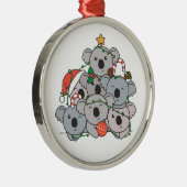Koala kerstboom Funny Animal Kerstmis Cerami Metalen Ornament (Rechts)
