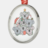 Koala kerstboom Funny Animal Kerstmis Cerami Metalen Ornament (Links)