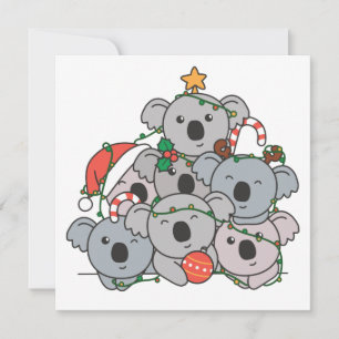 Koala kerstboom Funny Animal Kerstmis Invita Kaart