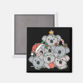 Koala kerstboom Funny Animal Kerstmis Magnet (Voorkant / Achterkant)