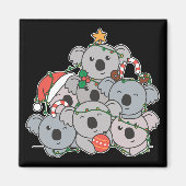 Koala kerstboom Funny Animal Kerstmis Magnet (Voorkant)