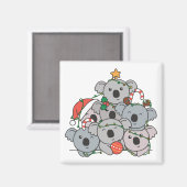 Koala kerstboom Funny Animal Kerstmis Magnet (Voorkant / Achterkant)