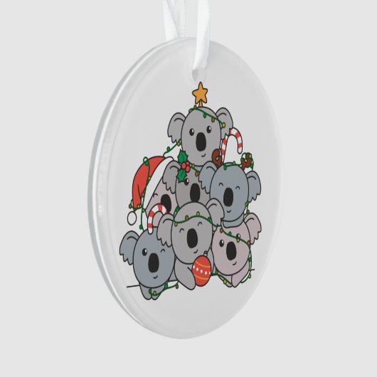 Koala kerstboom Funny Animal Kerstmis Ornament (voorkant)