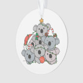 Koala kerstboom Funny Animal Kerstmis Ornament (voorkant)